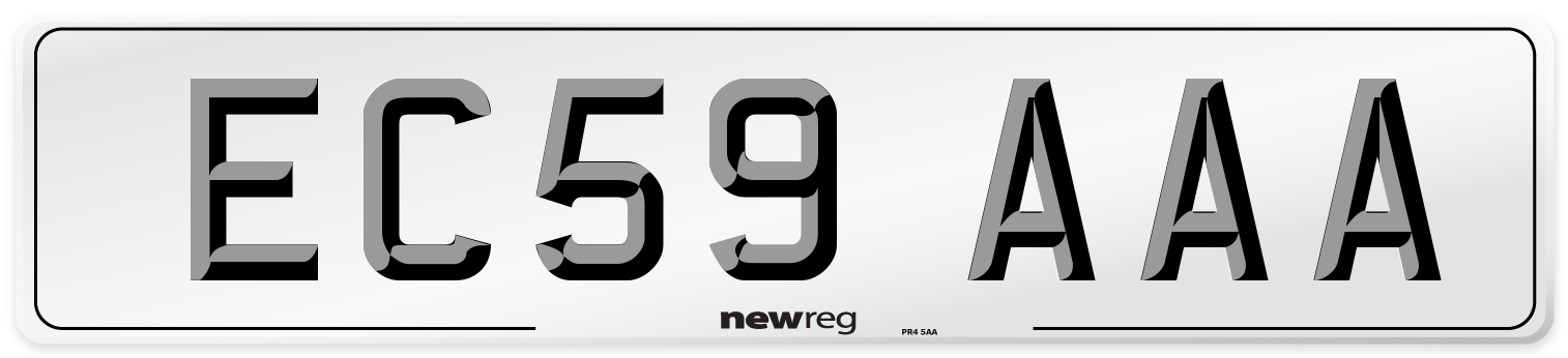 EC59 AAA Number Plate from New Reg